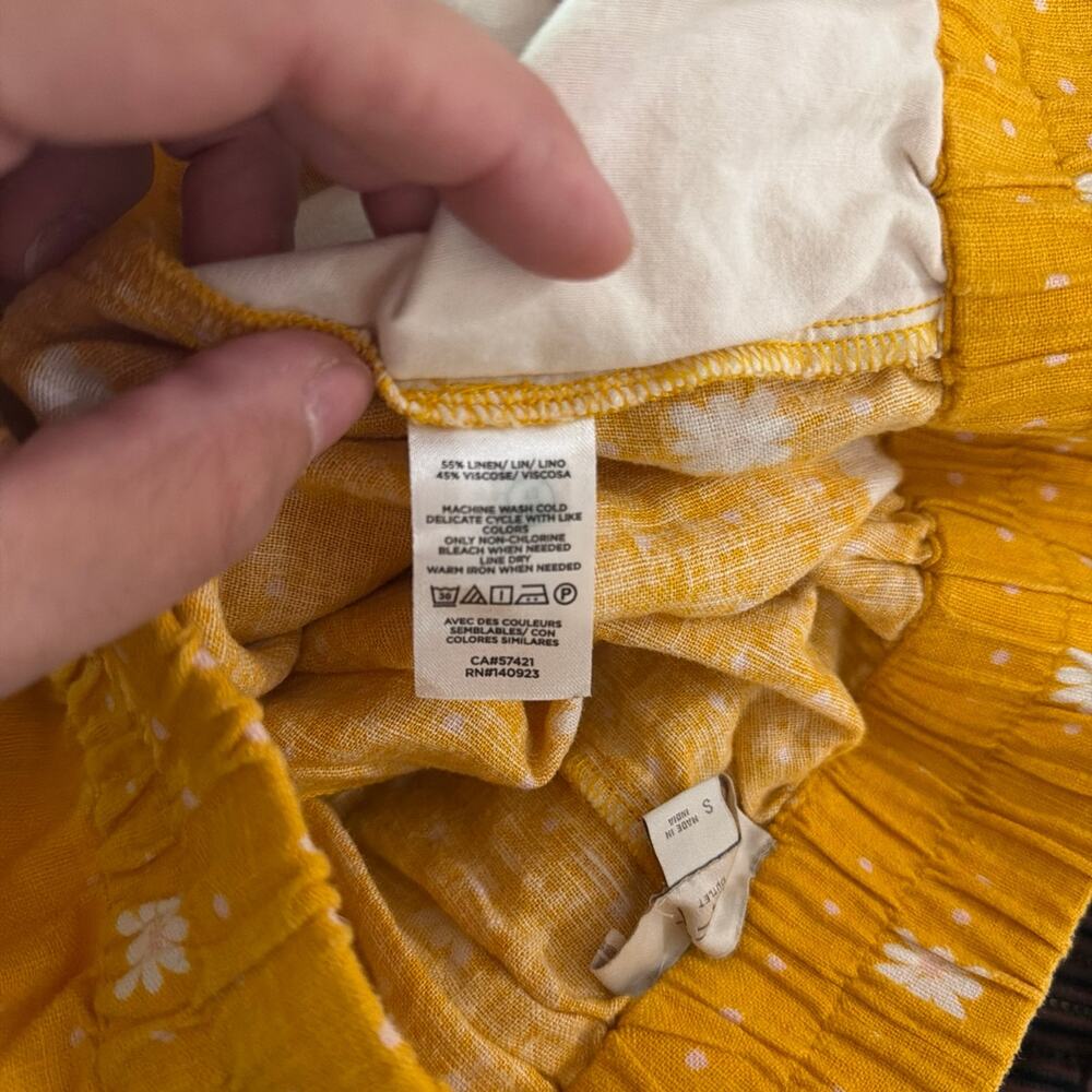 Loft Linen Blend Bright Cheerful Skirt Size S - Picture 3 of 3